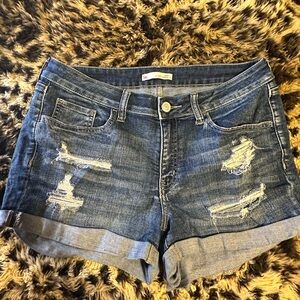 SO Denim Distressed Women Shorts